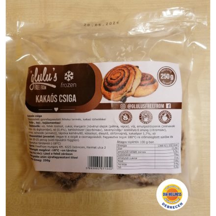 Kakaós gyorsfagyasztott csiga 250g